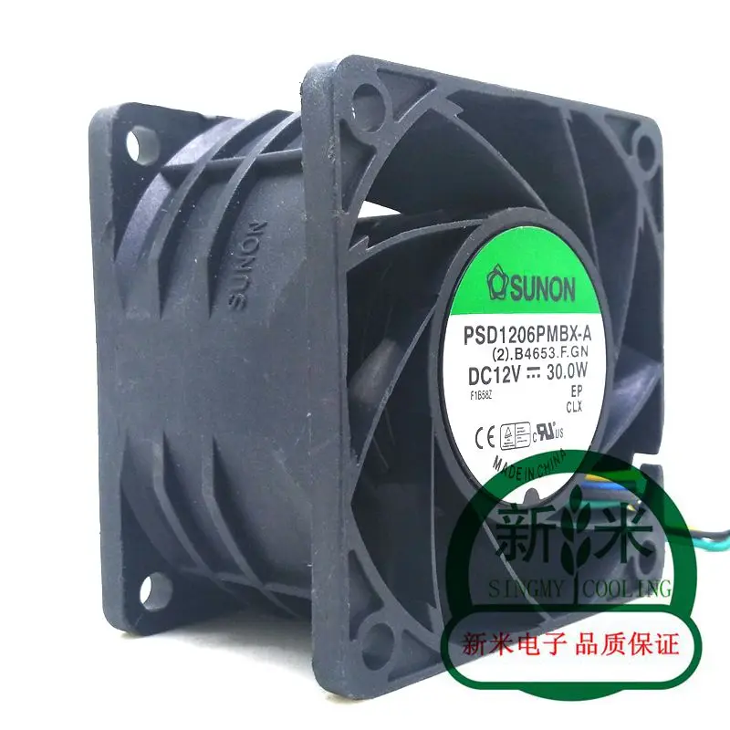 USED SUNON PSD1206PMBX-A 12V 30W 6038 6CM high rotating speed high air volume Pressurization cooling fan