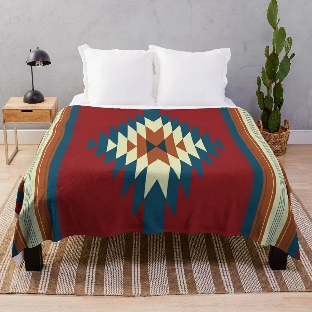 Southwestern Red Throw Blanket Shaggy for sofa Blankets For Sofas anime Blankets