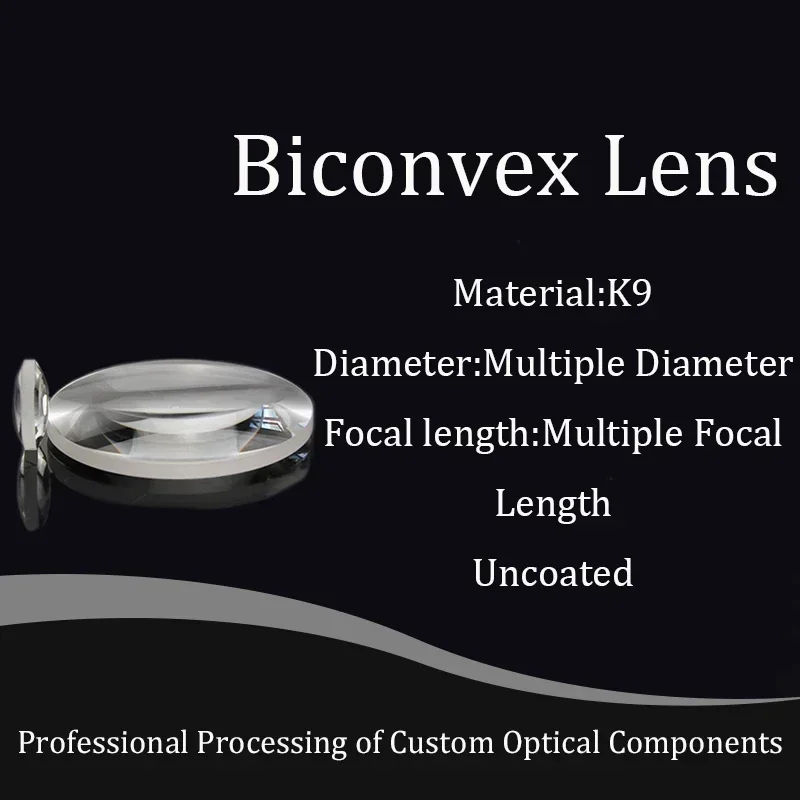 K9 Biconvex Lens/bk7 Biconvex Lens/diameter 4 6 10 15 20 30 40 100mm