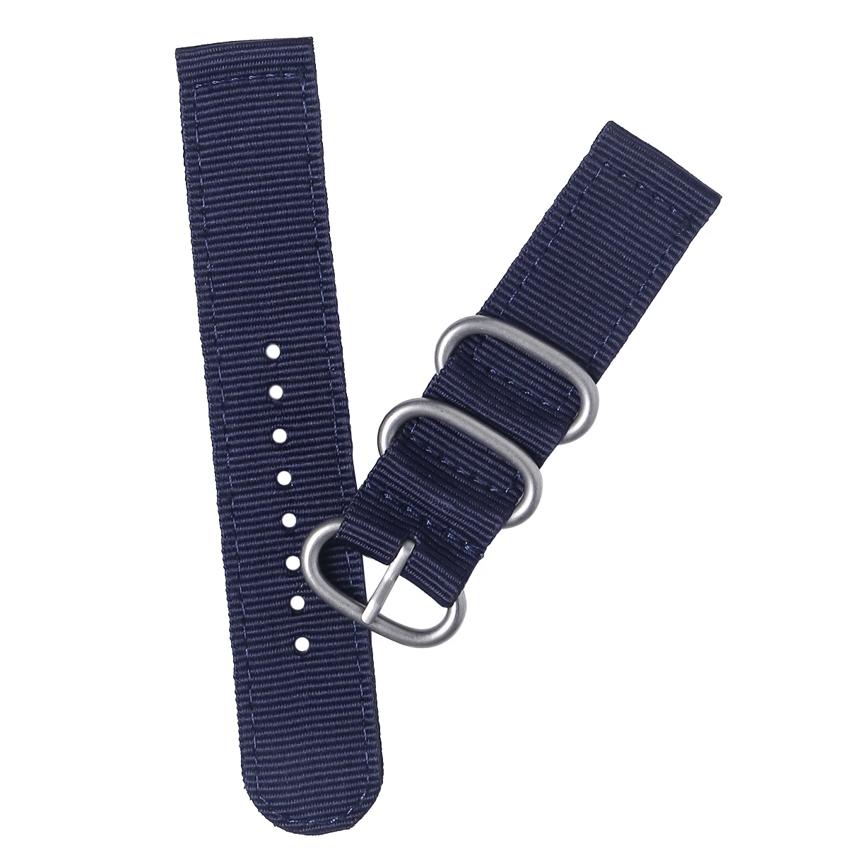 

24mm Navy Blue Nylon Watch Strap Durable Endurance Smooth Edges High-End Look for Sports and Daily Wear 24mm Watch Strap
