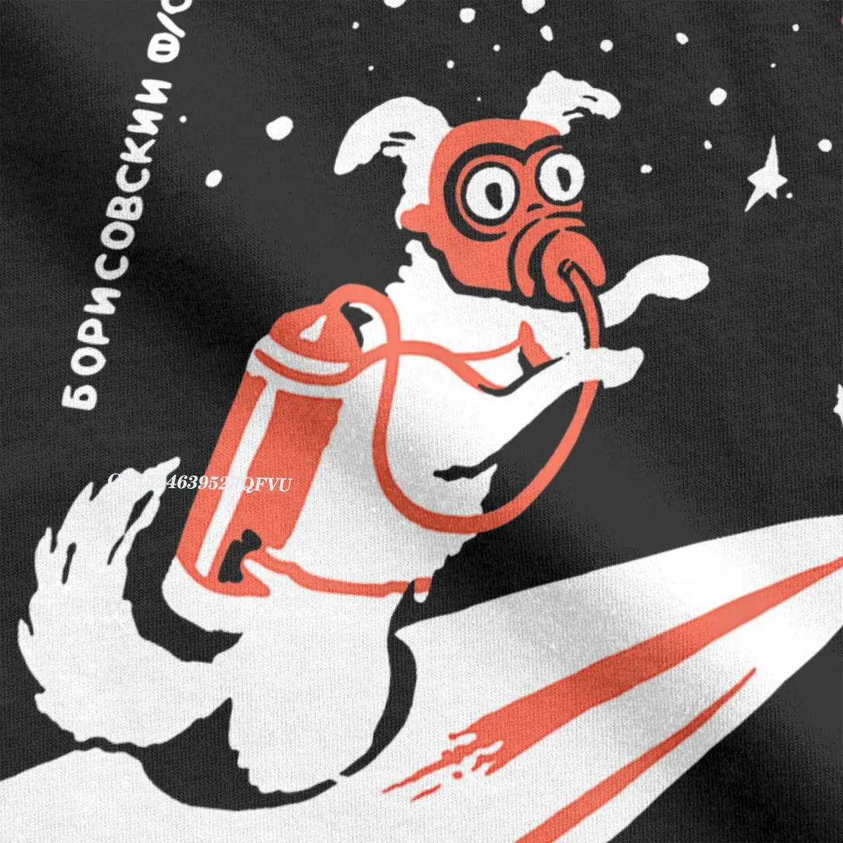 Laika Soviet Space Dog Rocket USSR CCCP Science Tee Shirt Men Creative Cotton Tees Manga Tshirt Graphic Printed Clothes