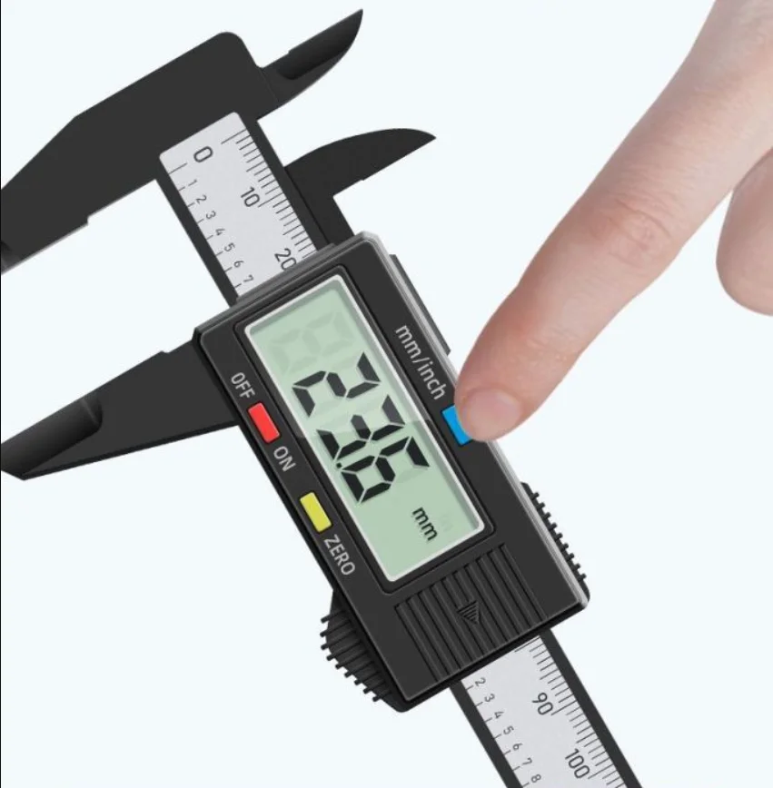 Electronic Digital Caliper Carbon Fiber Dial Vernier 100mm/150mm Micrometer Measuring Tool Precision Digital Ruler