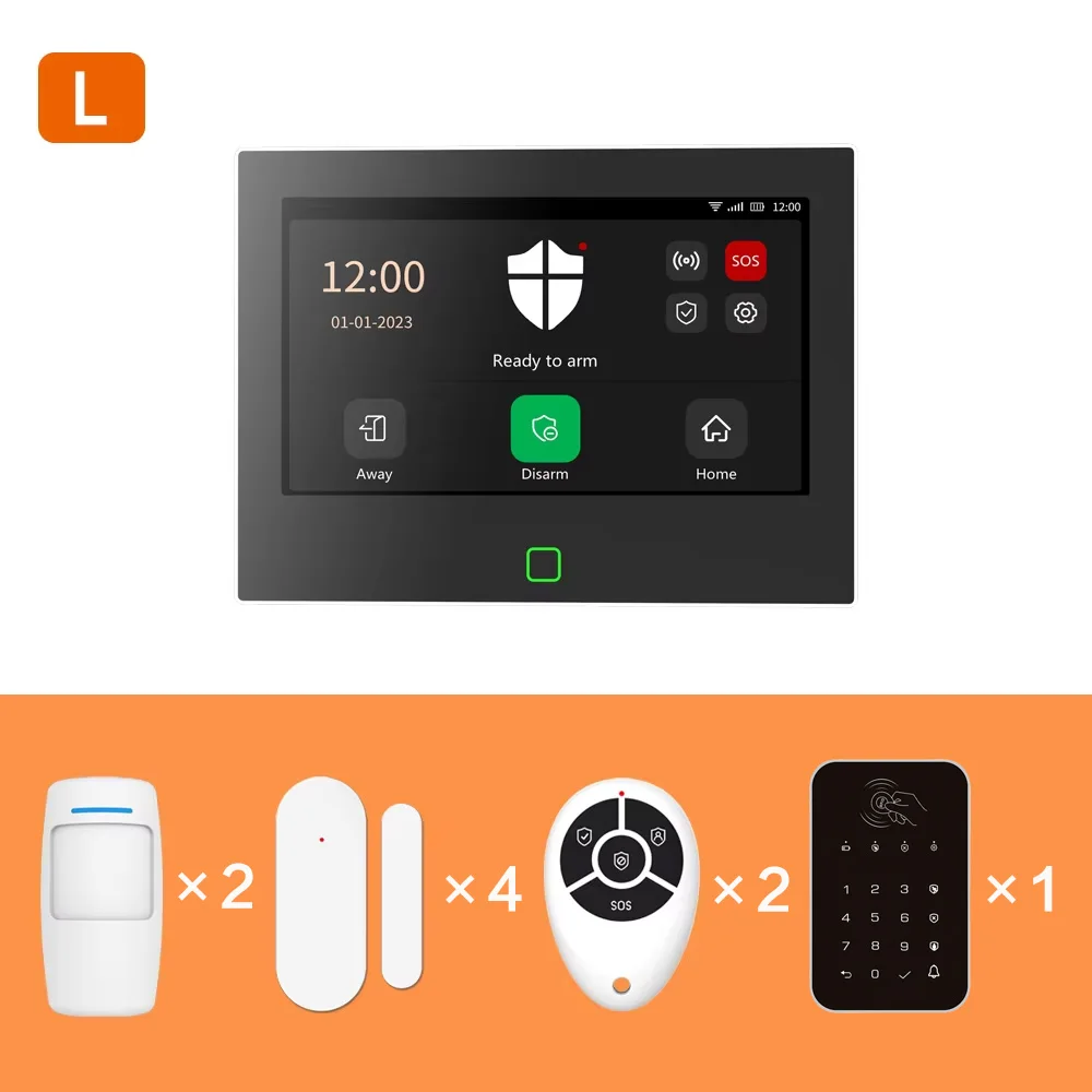 Staniot Originele 7 inch 4G WiFi Beveiliging Alarm Bescherming Kit Ingebouwde 5000 mAh Batterij Alexa Draadloos Smart Home alarmsysteem