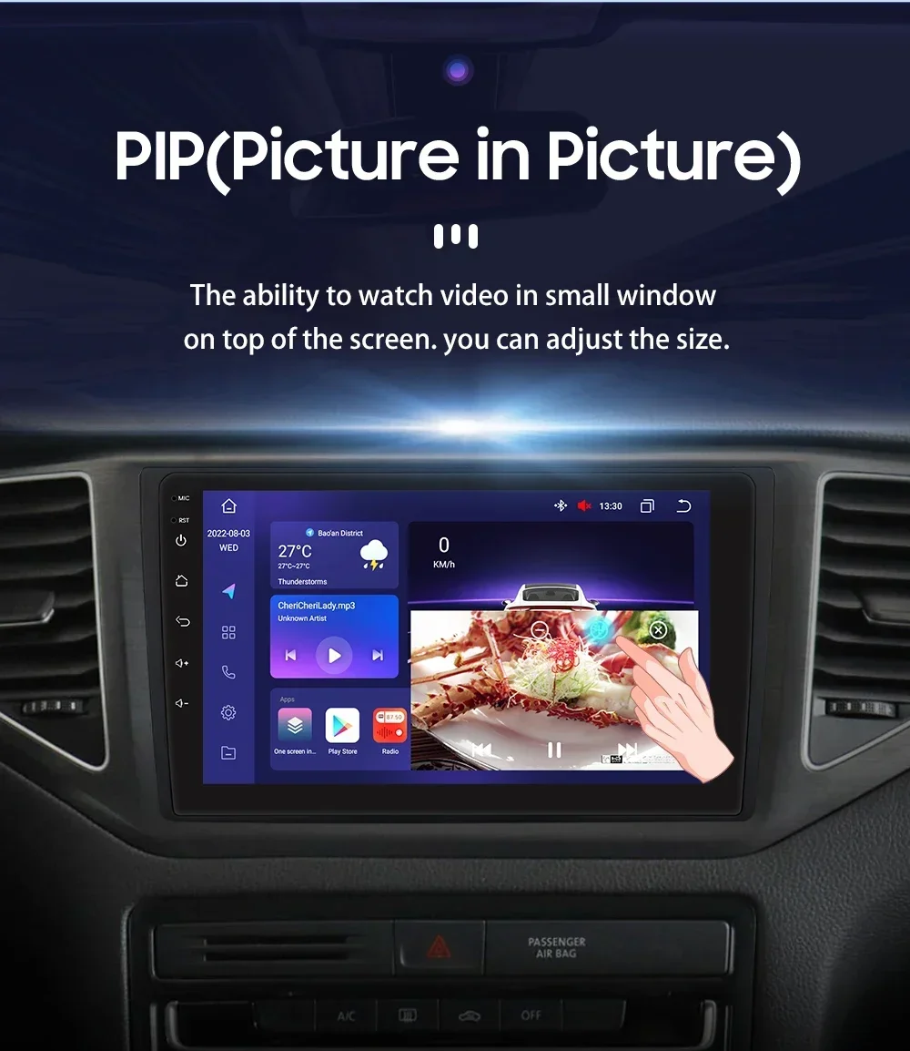 Carplay 4G 9" Car Radio Android for VW MQB Polo Plus T-Cross Zoals T-Kruis T-Roc Tharu Sagitar Multimedia Player GPS 2Din Stereo
