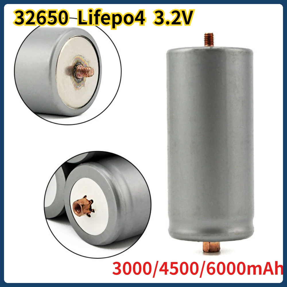 

100% New 32650 3.2V Lifepo4 Rechargeable Battery Professional Lithium Iron Phosphate Power Battery with Screw