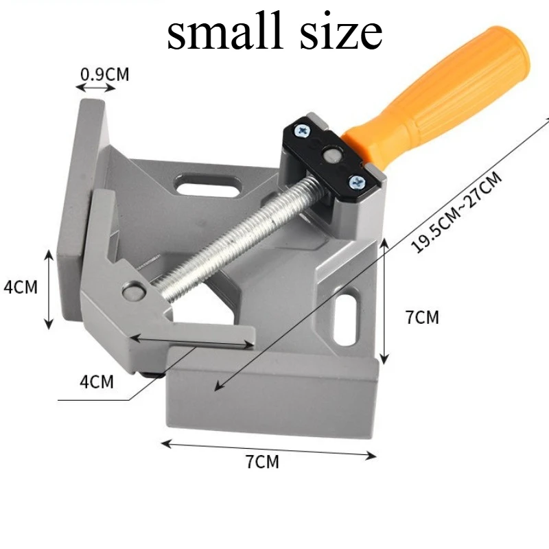 Aluminum Alloy Wood Working Jigs Photo Frame 90 Degrees Angle Clamp Single Handle Adjustable Swing Jaw for Welding Woodworking