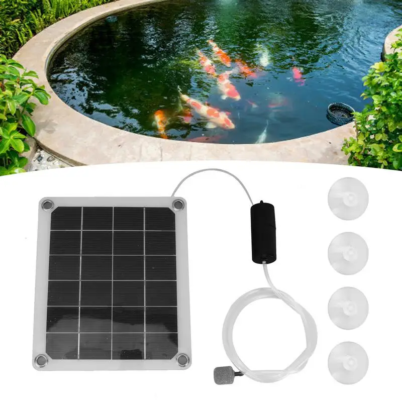 Solar Powered Oxygenator Aquarium Air Pump Air Oxygen Pump Aerator Battery-free For Landscape Decoration Aquarium Accessories