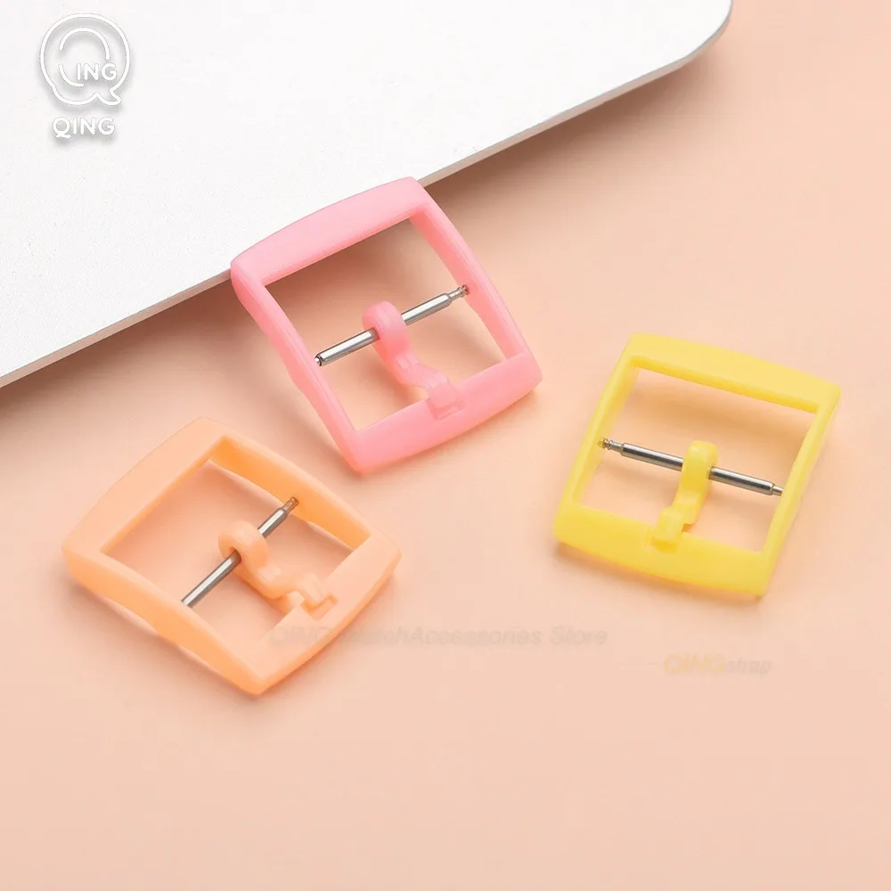 16mm 19mm 20mm Plastic Watch Clasps Accessories for Swatch Strap Colorful Watch Band Pin Buckle Silicone Bracelet Watches Button
