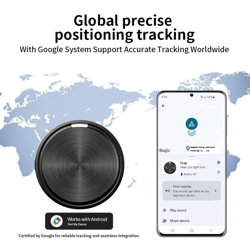 

Google version of anti-lost device with multiple android global positioning keys for luggage tracking and finding