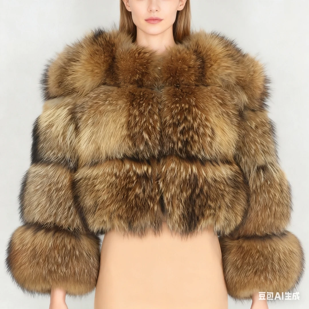 

Furry Outerwear Work Thick Warm Coats Punk Fake Raccoon Fur Jacket Women Autumn Winter Faux Fur Fox Coats Short Coat Jackets