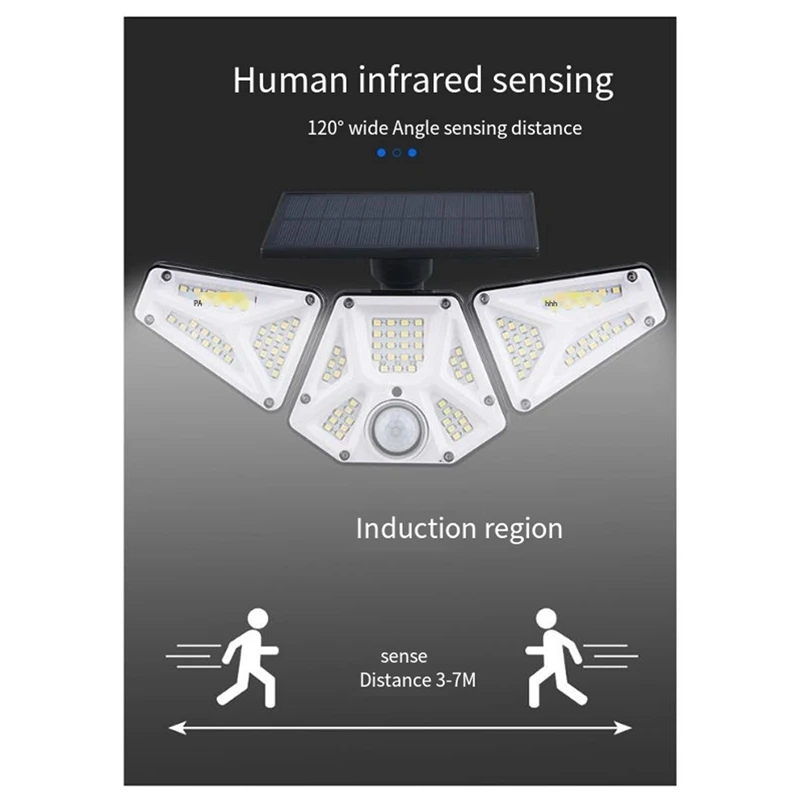 ضوء الشمس في الهواء الطلق مع جهاز التحكم عن بعد ضوء الأمن الشمسي في الهواء الطلق مقاوم للماء 113 مصباح ليد لجدار الشرفة في الهواء الطلق