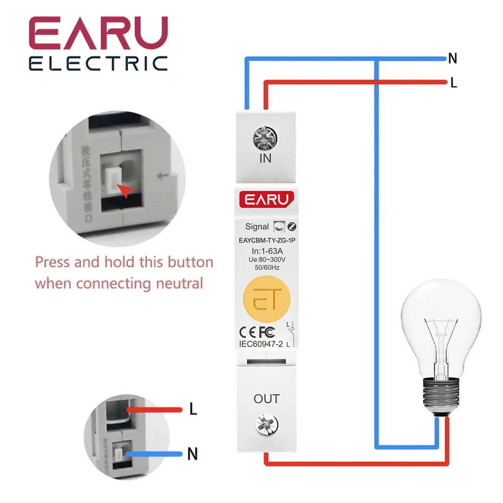 1P TUYA APP Zigbee WIFI Smart Energy Power Consumption kWh Meter Circuit Breaker Time Relay Switch Voltage Protection 6
