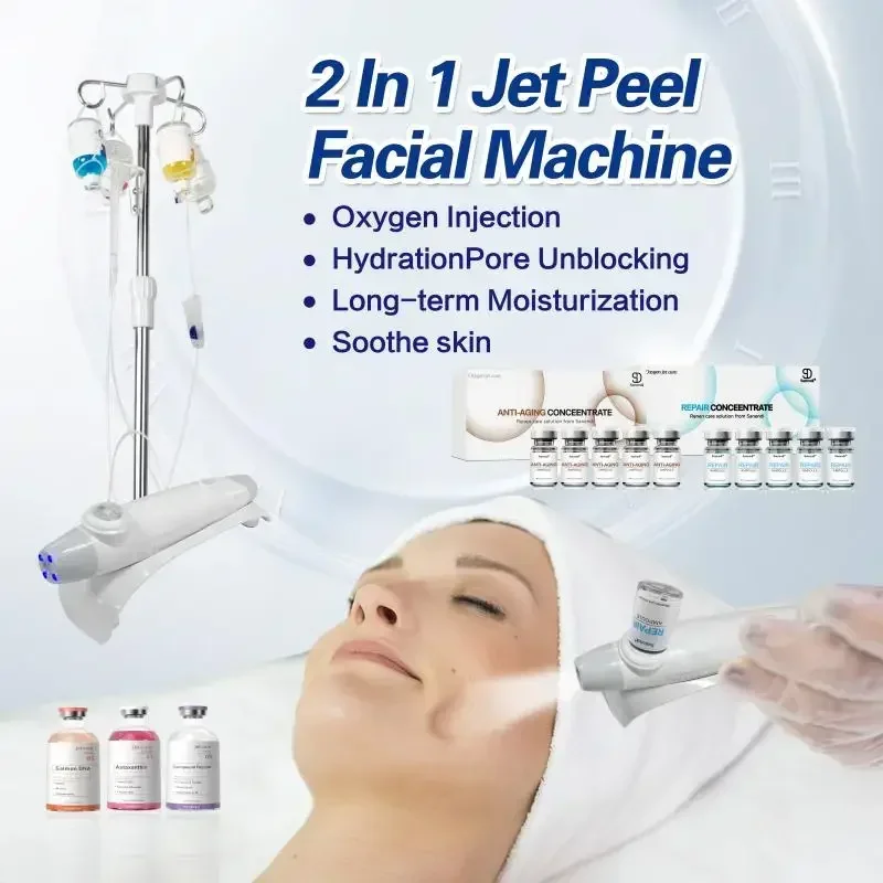 Sanendi-Machine de meulage de la peau du visage à l'oxygène, appareil de massage facial à jet, équipement de peeling facial