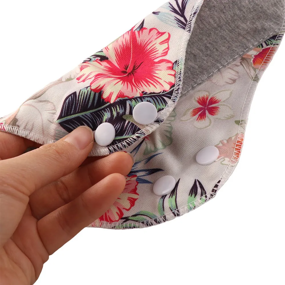 5Pcs Graphene Reusable Sanitary Pads Leak Proof Fast Absorbent Menstrual Cloth Pads Anti-Slip Soft Panty Liner Lady Care