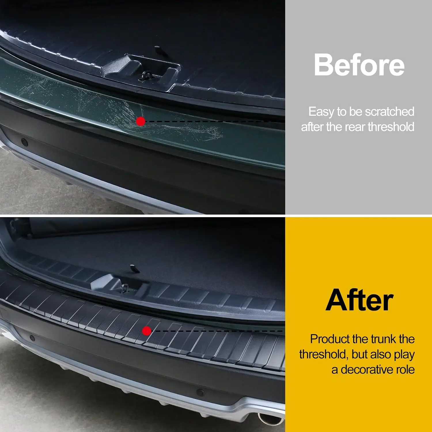 Rear Bumper Protector For Subaru 2019-2024 Forester Car Accessories ABS Plastic Material Matte Black Resistant Trunk Door Entry