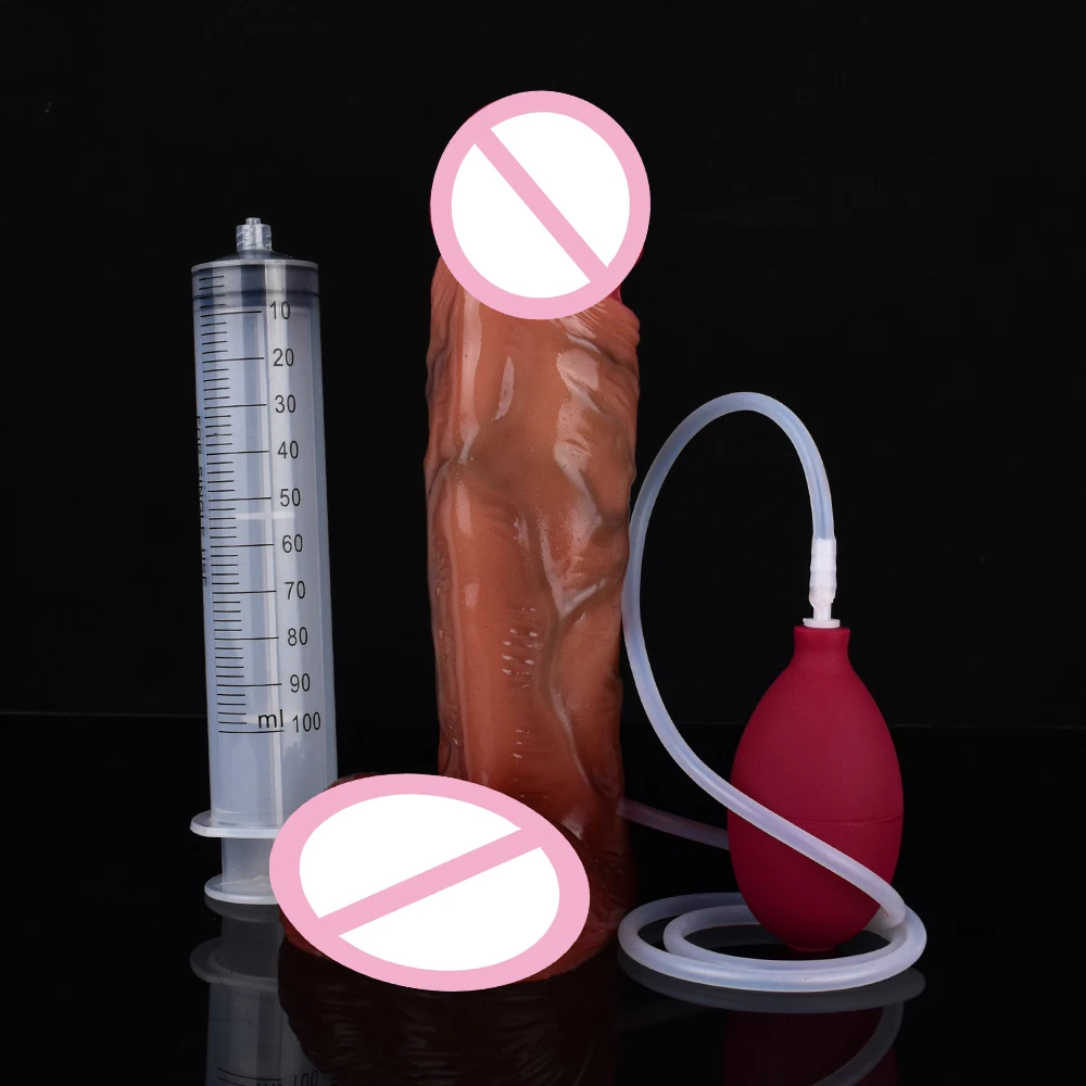 CITYFUN-consolador realista para mujeres, Juguetes sexuales anales de agua pulverizada, pene, vasos sanguíneos, estimulación Vaginal, tapón de botón