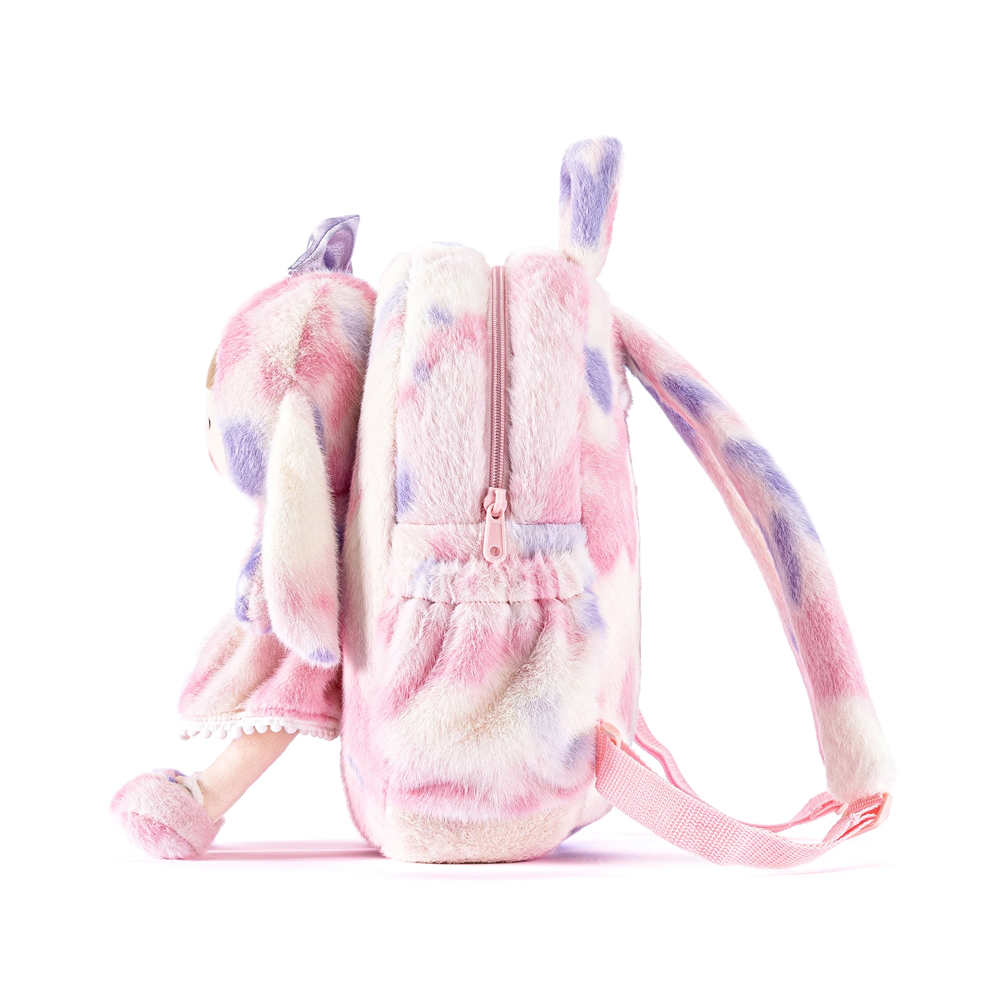 Gloveleya mochila para bebês, mochila de animais, coelho de pelúcia de neve, mochilas para crianças pequenas, ideias para presentes de natal, chá de bebê, tie-dye p