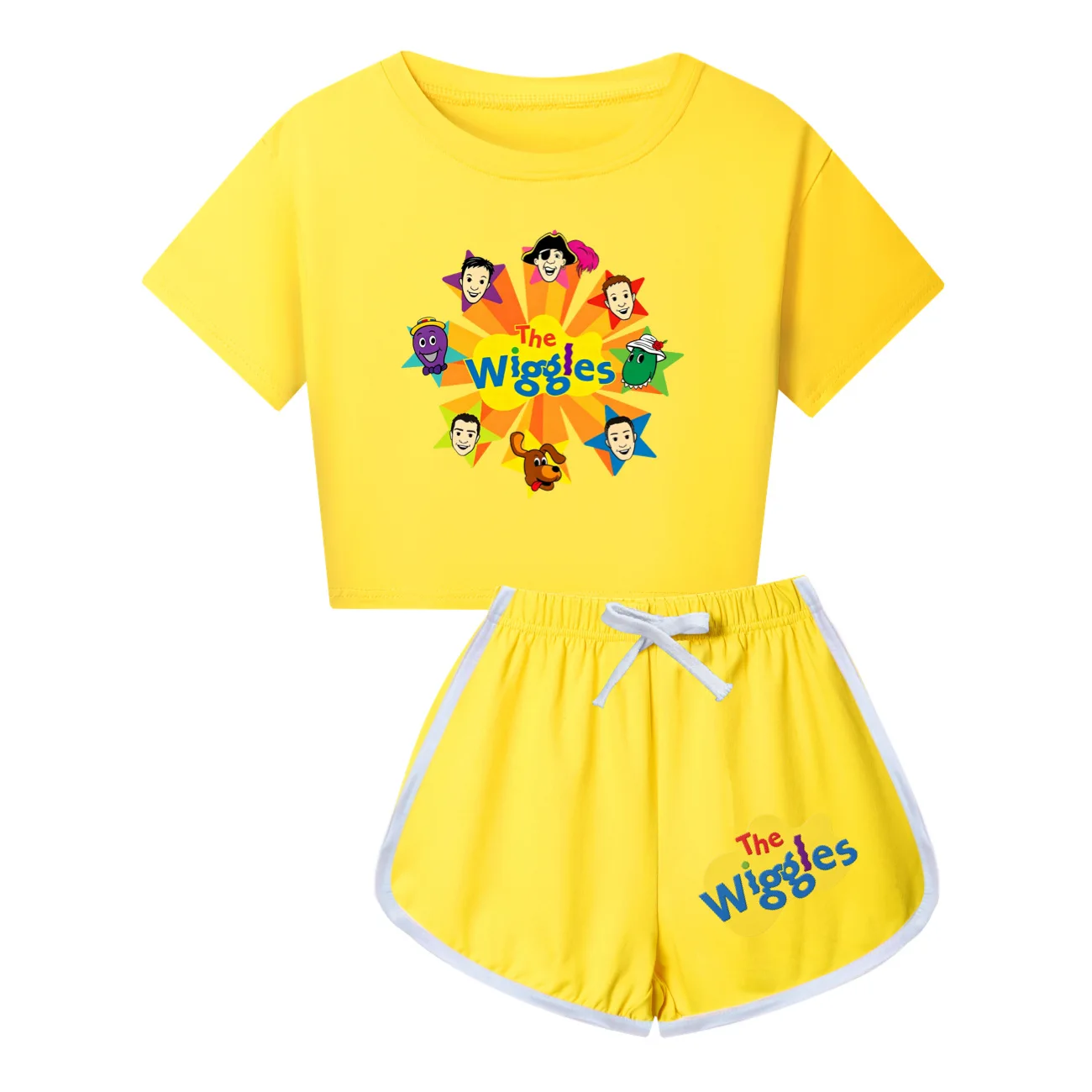 The Wiggles Jungen-Kleidungssets, Kinder-T-Shirts, Shorts, 2-teiliges Set, Teenager-Mädchen-Trainingsanzug, Baby-Outfits, Anzug, Urlaubsgeschenk 5748 – Detail 16