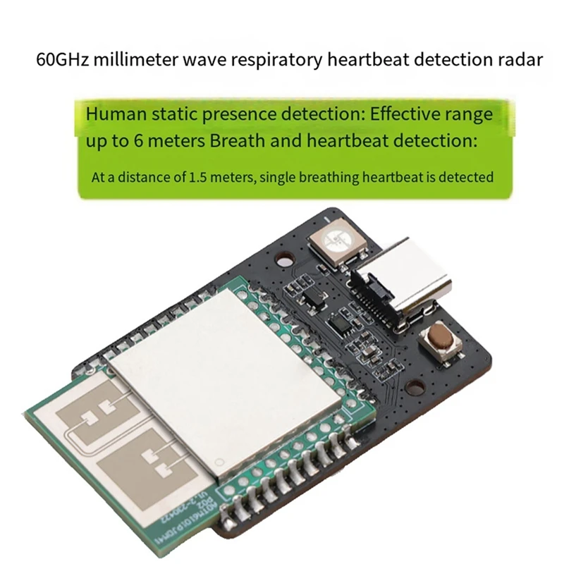 Módulo de detección de latidos y respiración de onda milimétrica 60Ghz Mmwave -MR60BHA2 60Gh