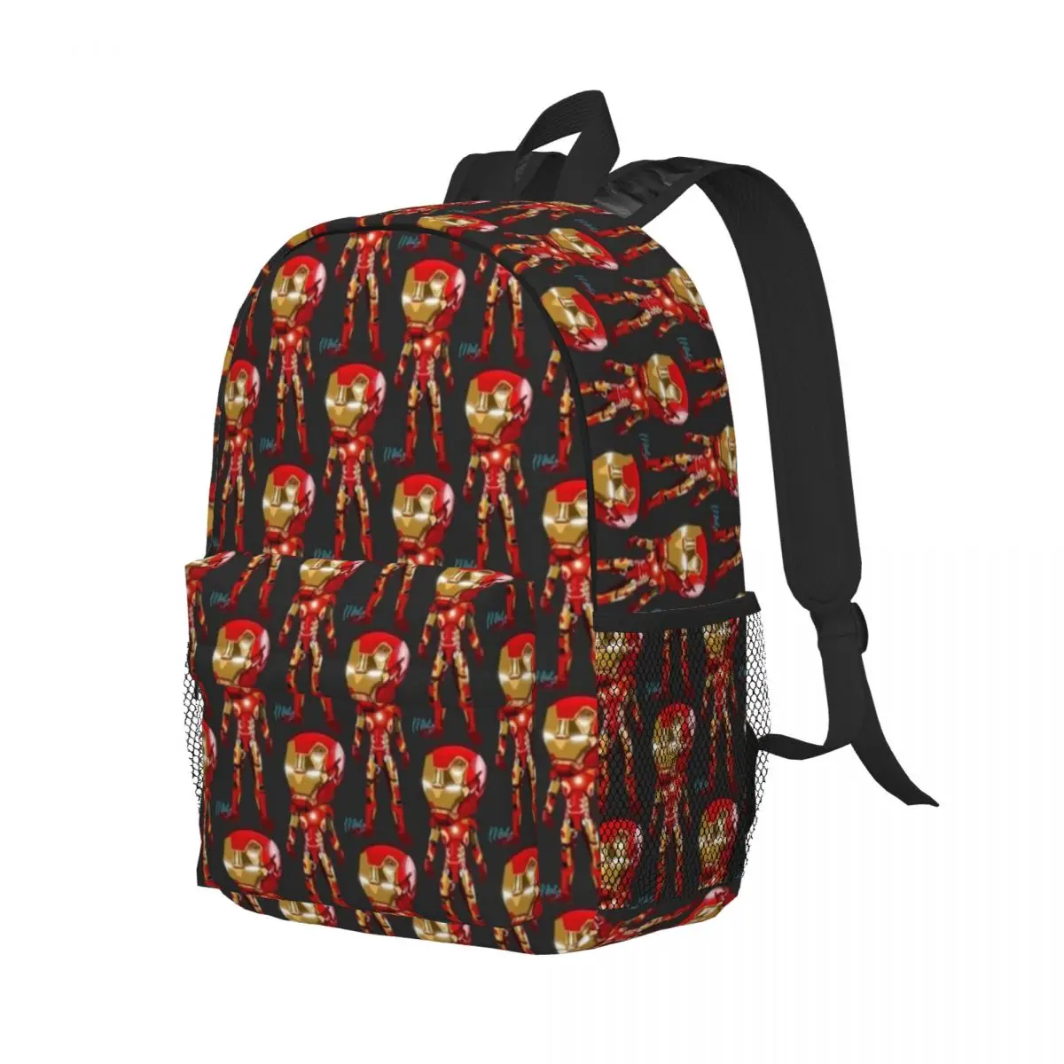 Iron Man Compact 15-Inch Backpack - Stylish Lightweight Bag Perfect for Students and Commuters