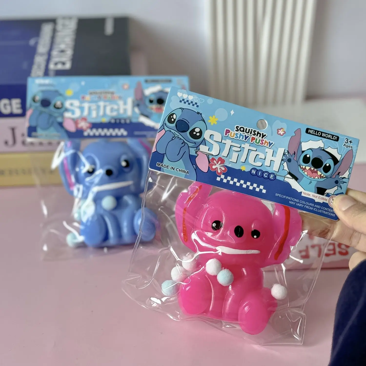 

Disney animation Stitch decompression and vent fluid simulation pinch Le simulation pressure reduction creative fun prank toys