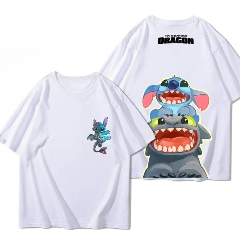 Cómo entrenar a tu dragón desdentado niño Eddie Pikachu alrededor de manga corta hombres y mujeres verano Camiseta de algodón tendencia