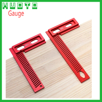 1mm Per Hole Cross-Calibration Right Angle Ruler Marking Gauge 160/200mm 90 Degree Squares Aluminum Alloy Woodworking Scribe