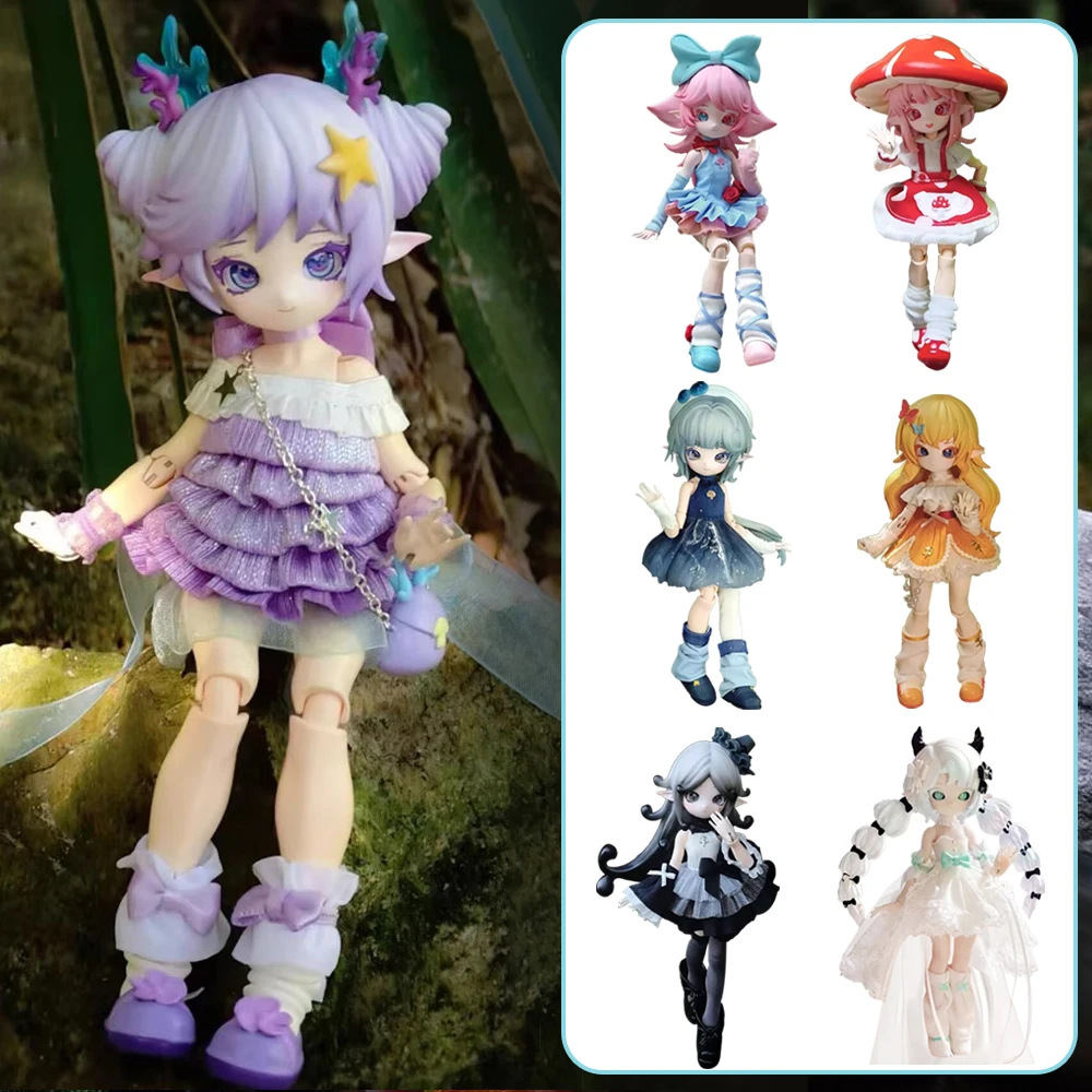 

Mushroom Mycelium 1/12 BJD Blind Box Dress up Anime Figure Collectible Trendy Toys Kawaii Movable Joint Doll Surprise Girl Gift
