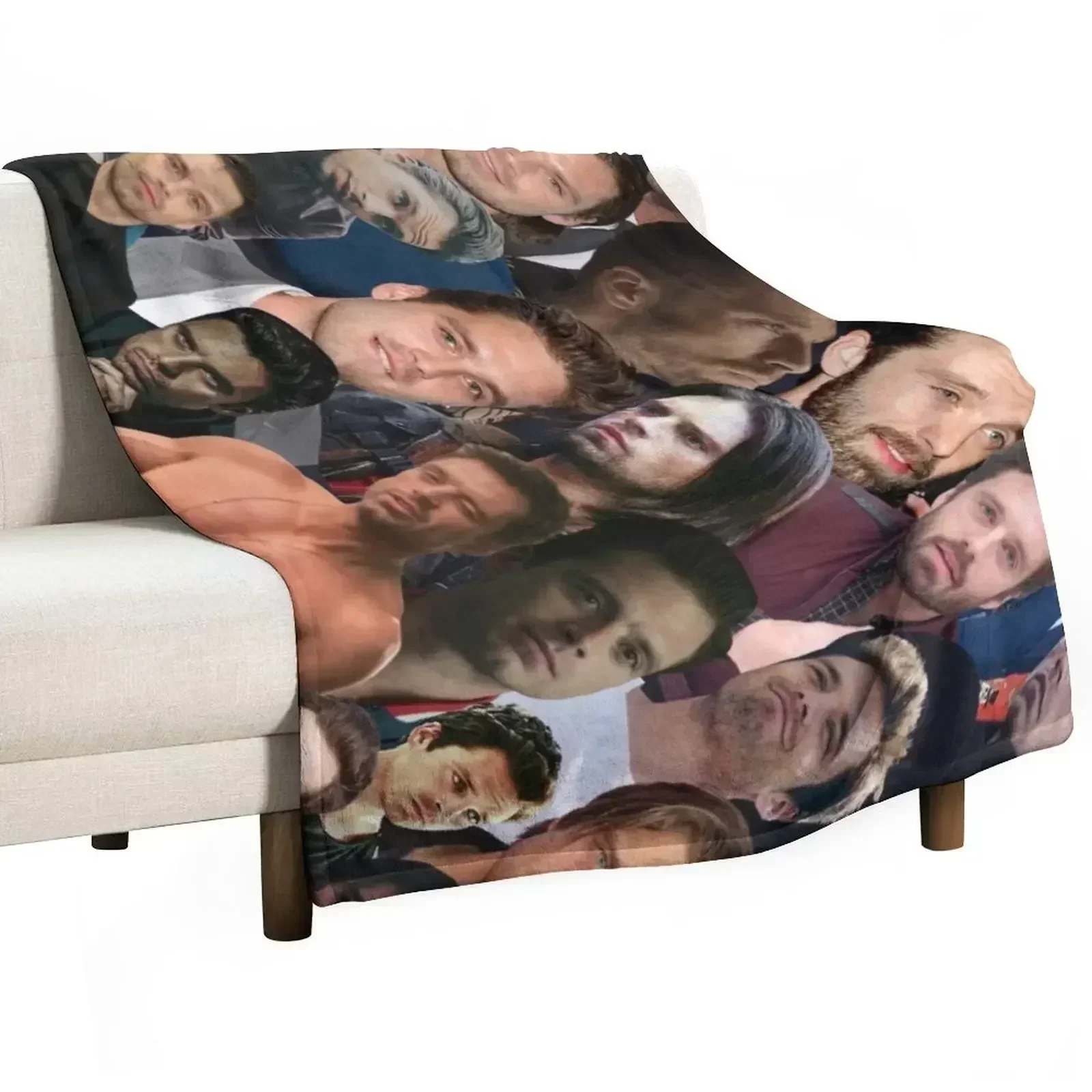 

Sebastian Stan photo collage Throw Blanket Blankets For Sofas Blankets For Baby Blankets