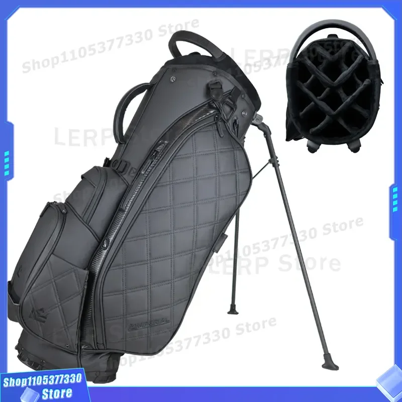 14 Slot PU Leather Golf Stand Bag Waterproof Divider Organizer for Men Women Travel Practice Equipment Cross Border Supply