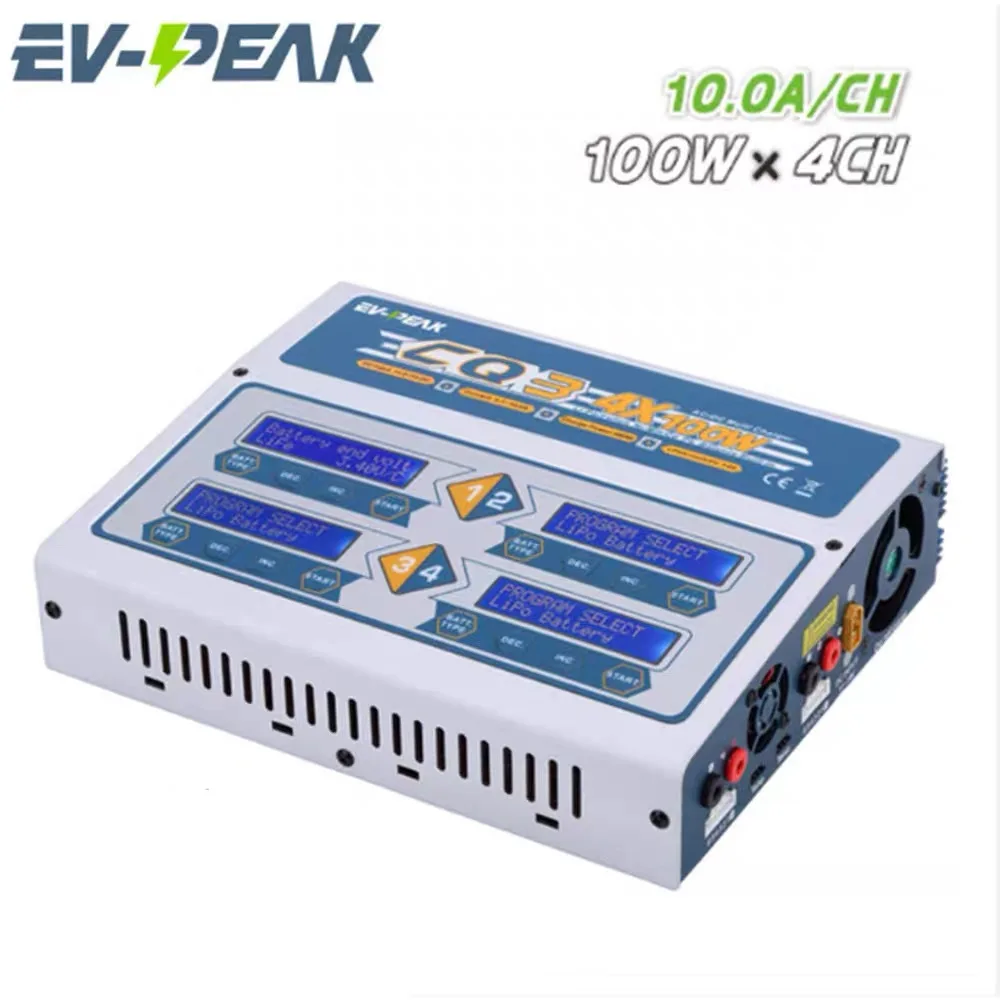 For Electric Vehicle Peak 1-6S 4x100W Built-in Power Supply Four Independent Output CQ3 High Power Balanced Charger