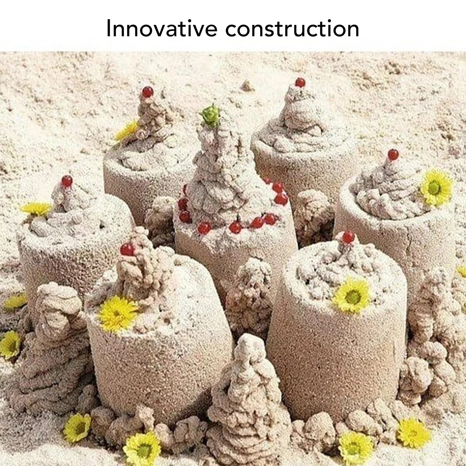 ZK40 ช่องทางหก DIY ช่องทางชายหาดทรายปราสาทอาคารทรายน้ําผสมของเล่นสําหรับการสร้างสรรค์ที่งดงามสีเขียว