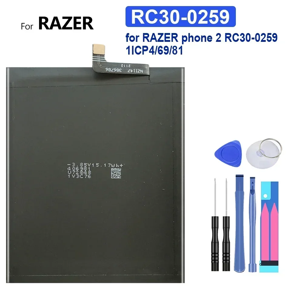 

RC300259 4000mAh Battery Mobile Phone for RAZER phone 2 phone2 RC30-0259 1ICP4/69/81 Bateria