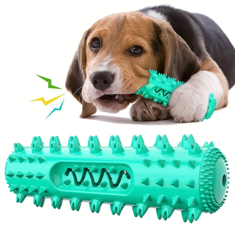 

1pc of Sound-Making Dog Chew Toy, a Durable Biting And Teething Stick, a Dental Brush with Serrated Edges for Cleaning Teeth, a Training Toy for Dispensing, And Outdoor Interactive Boredom-Busting Pet Supplies