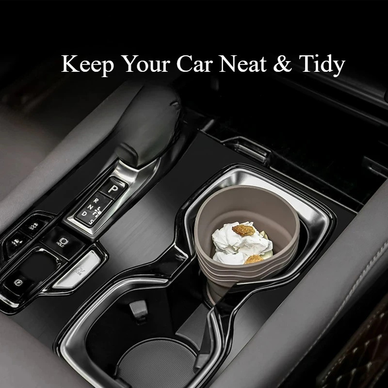 For Lexus Multi‑Functional Car Trash Can Collapsible Retractable Large‑Capacity Storage Bin Portable Durable Interior Mod Parts