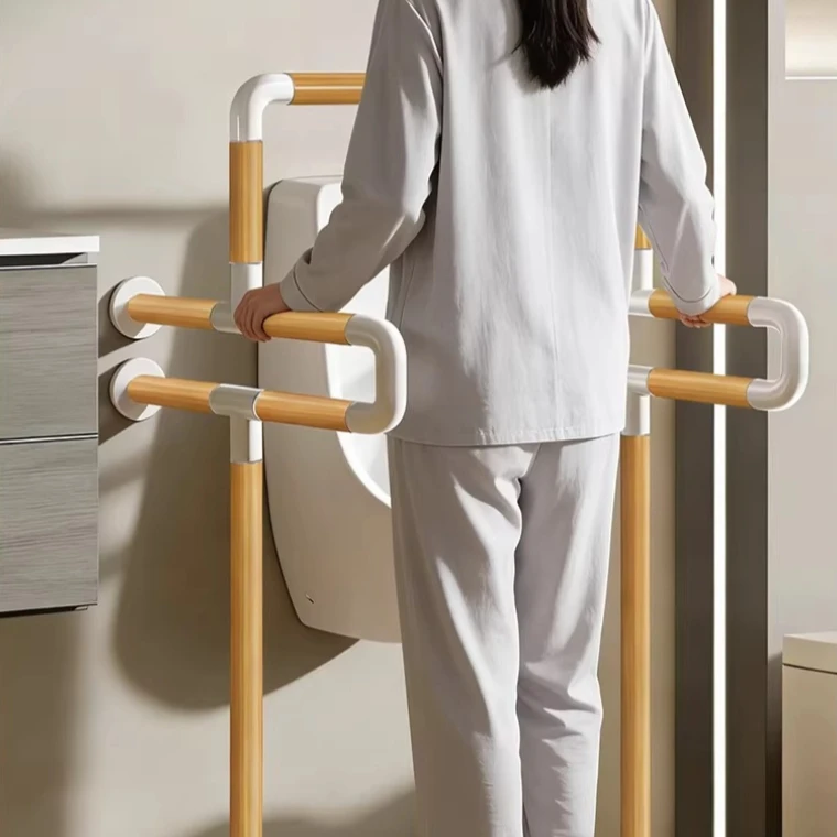 Public Toilet Safety Handrails - Elderly Anti-Fall Urinal Support Bar, Bathroom Accessibility Grab Rails for Wheelchair Users
