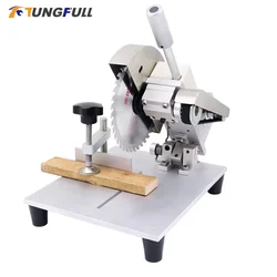 Electric Circular Saw Machine Mini Profile Cutting Machine DIY Hobby Table Cutter Circular Saw Angle Adjustable Electric Saw