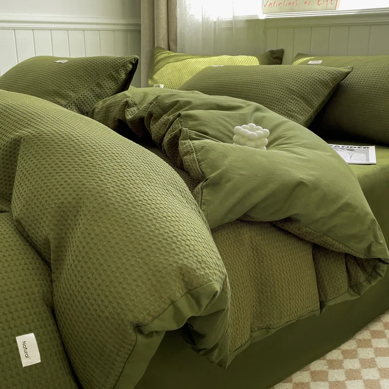Bed Linen Duvet Cover Comforter Sheets Single Washed Cotton Quilt Cover 150x200 Bed Sheet Three-piece Four-piece Set