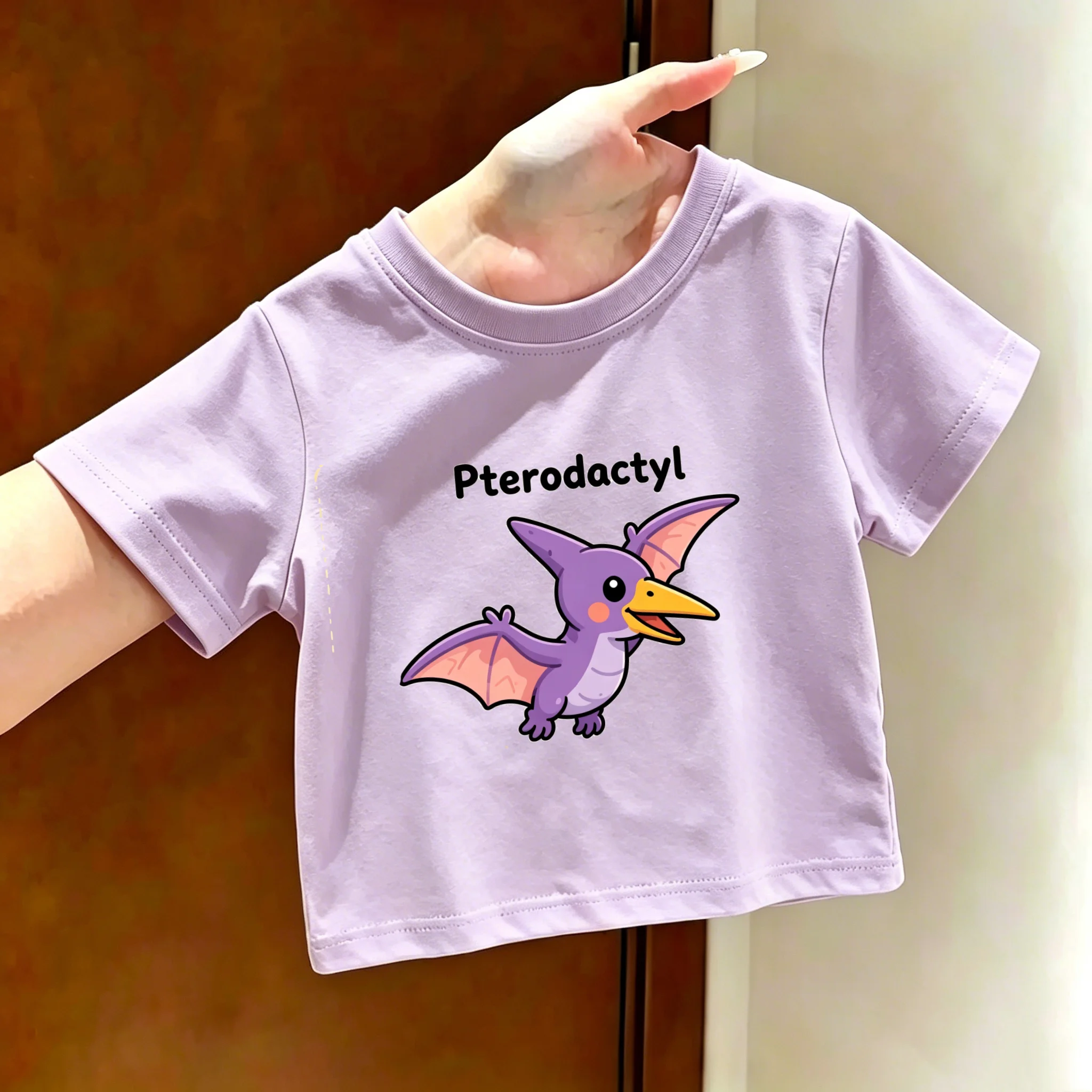 Flying Little Bat Printed Super Beautiful Top Summer Children's Thin Top Daily Personalized Parent Child Fashion Outing T-shirt