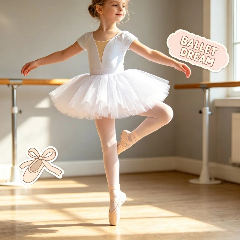 

Ballet Tutu Skirt 4‑Layer Mesh Tulle Half Skirt Soft Fluffy Breathable Performance Professional Ballroom Dance Training Skirt