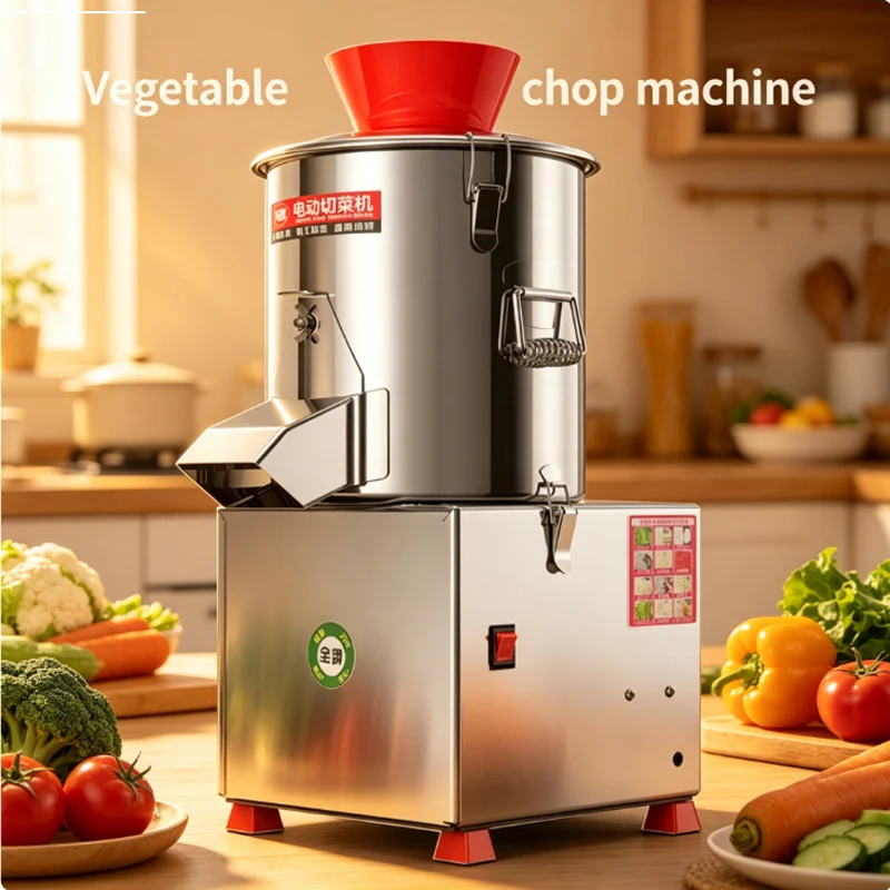 

Vegetable cutting machine 100kg/h Vegetable Chopper Vegetable Slicer cut Cabbage Leeks Chili Garlic Aubergine