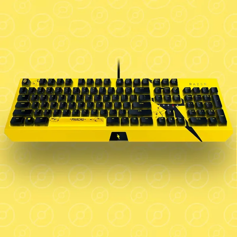 Razer Pokemon Pikachu Limited Edition 104 Key Wired Computer Gaming Mechanical Keyboard (Green Switch) Collection Mode