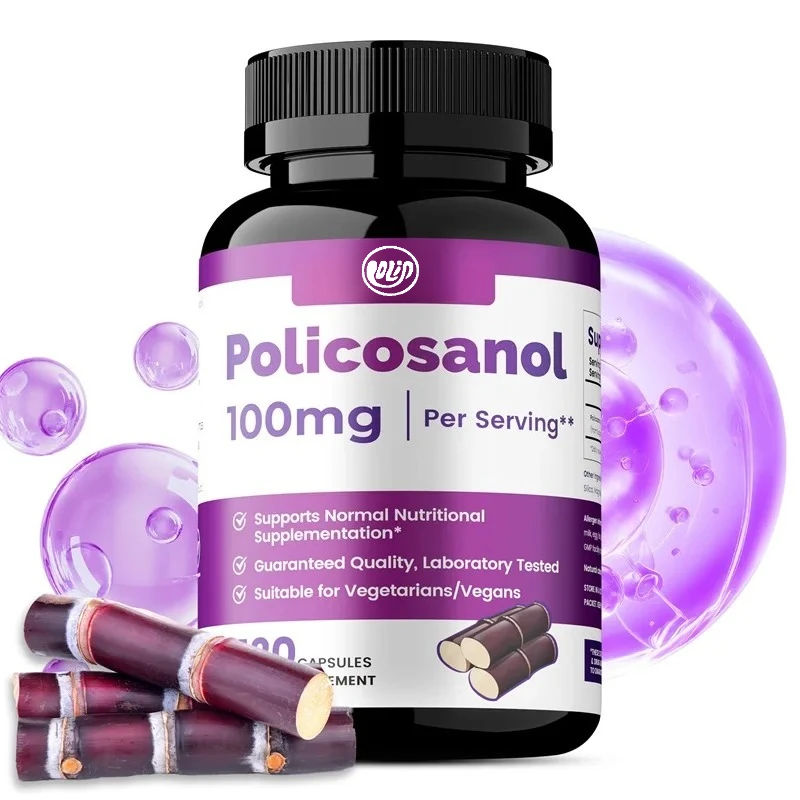 Policosanol 100mg - Supports Heart Health, Balances Cholesterol, Promotes Energy Production, Boosts Immunity, Non-GMO