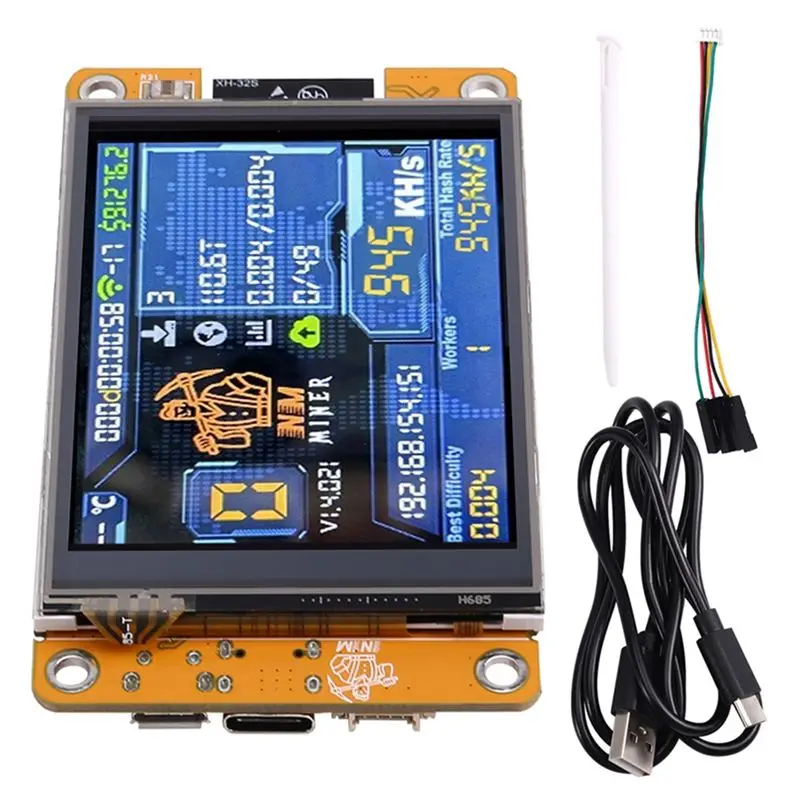 Nerdminer 2PCS Bitcoin Solo Miner 950KH/S With 2.8 Inch Smart Display Bitcoin Crypto Solo Lottery Miner For Bitcoin Miner-AA26