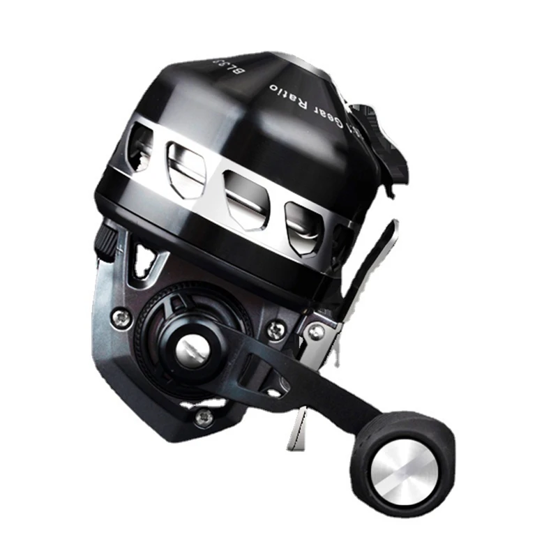 twin fish fechado carretel de pesca com linha roda de metal bobina preta bl33 6bb 55m 01