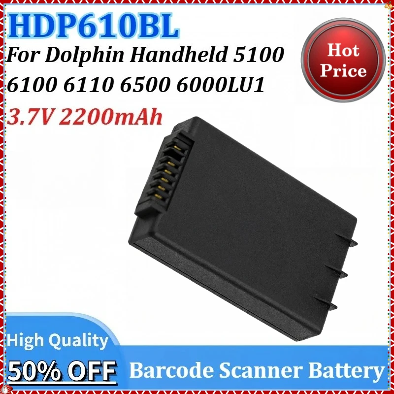 

New 3.7V 2200mAh 8.14Wh HDP610BL Barcode Scanner Battery for Dolphin Handheld for Honeywell ScanPal 6100 6110 6500 6000LU1 5100