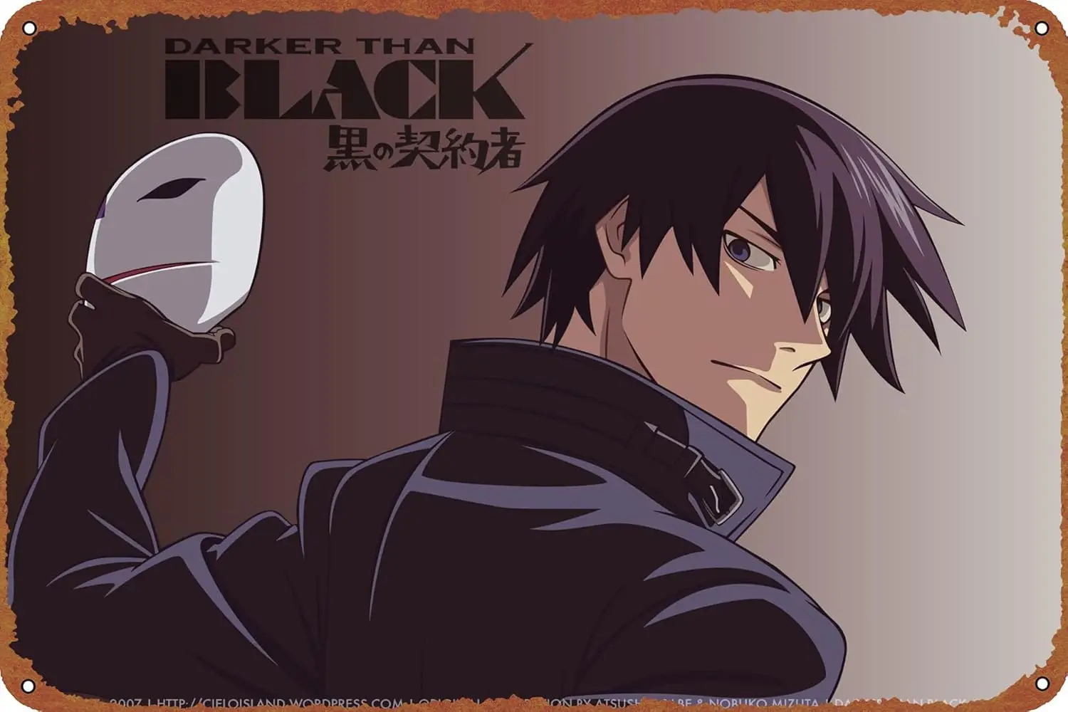 Darker Than Black Hei Bk 201 Metal aluminum poster retro home decoration bar office coffee shop kitchen bedroom restaurant