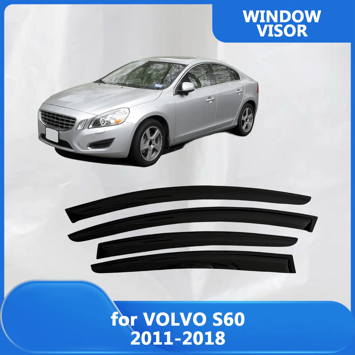 

Window Visor for VOLVO S60 2011 2012 2013 2014 2015 2016 2017 2018 Wind Deflectors Rain Guards Door Visor Vent