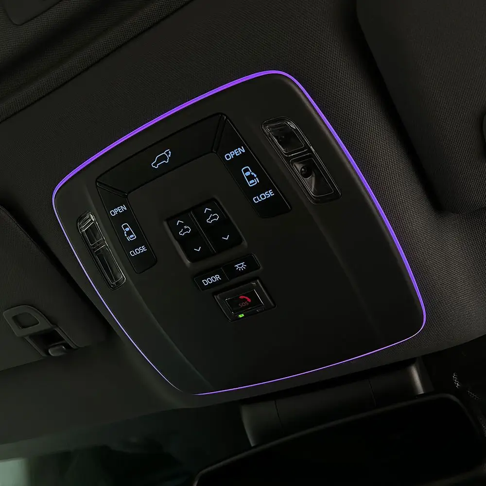 Overhead Surrounding Ambient Light for RGB Front Roof Reading Lamp Ambient Light Frame Trim for Toyota RAV4 Wildlander 2020‑2026