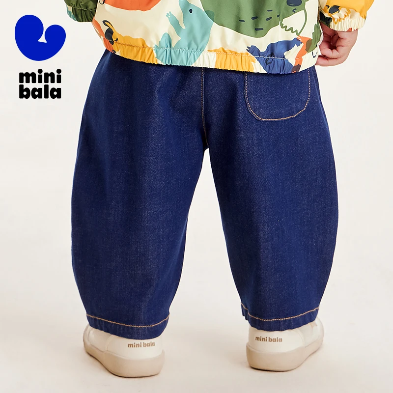 Mini Bala Pants Unisex Children Long Pants for the 2024 New Year Baby Loose Children Jeans